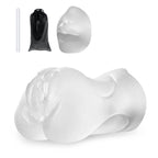 3 in 1 Pocket Pussy Male Masturbator & Drying Stick&Waterproof Storage Bag, Double-Ended Male Sex Toy Mouth Tongue Textured Vagi