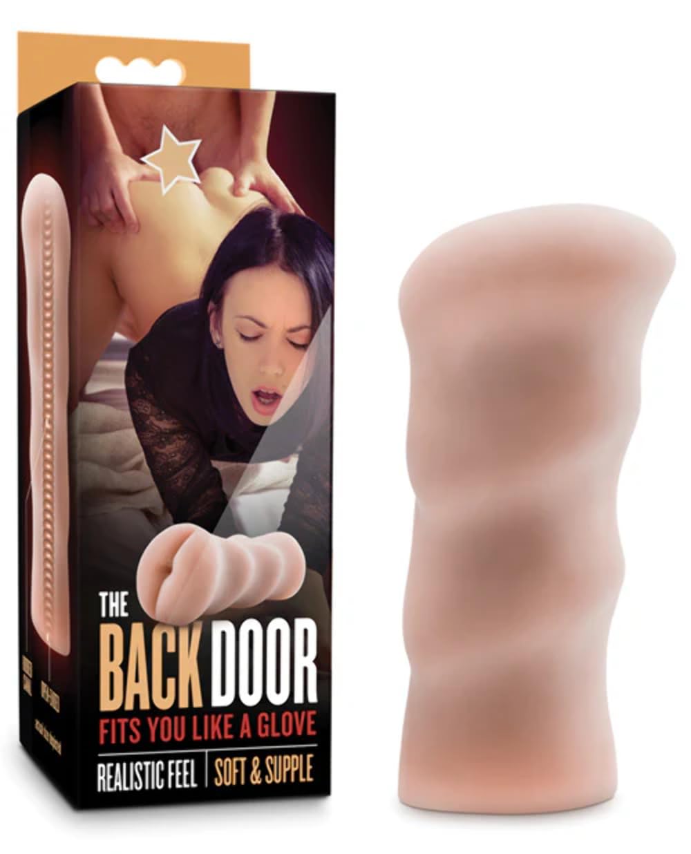 Blush Novelties X5 Back Door Anal Stroke Sleeve - Realistic Masturbator - Open Ended and Easy to Clean - Ribbed for Optimal Plea
