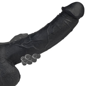 Sex Toys Realistic Huge Dildo - 10.8 Inch Thick Black Dildos with Strong Suction Cup, Coocfan Lifelike Silicone Big Giant Plug f