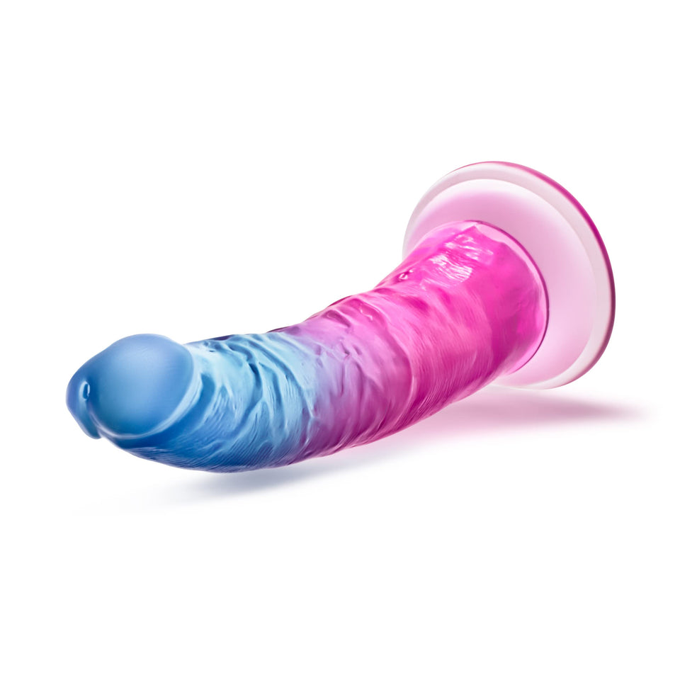 Blush Novelties B Yours Beautiful Sky - 7 Inch Length 1.5 Inches Width Realistic Feel Dildo - Sturdy Suction Cup Base And Harnes