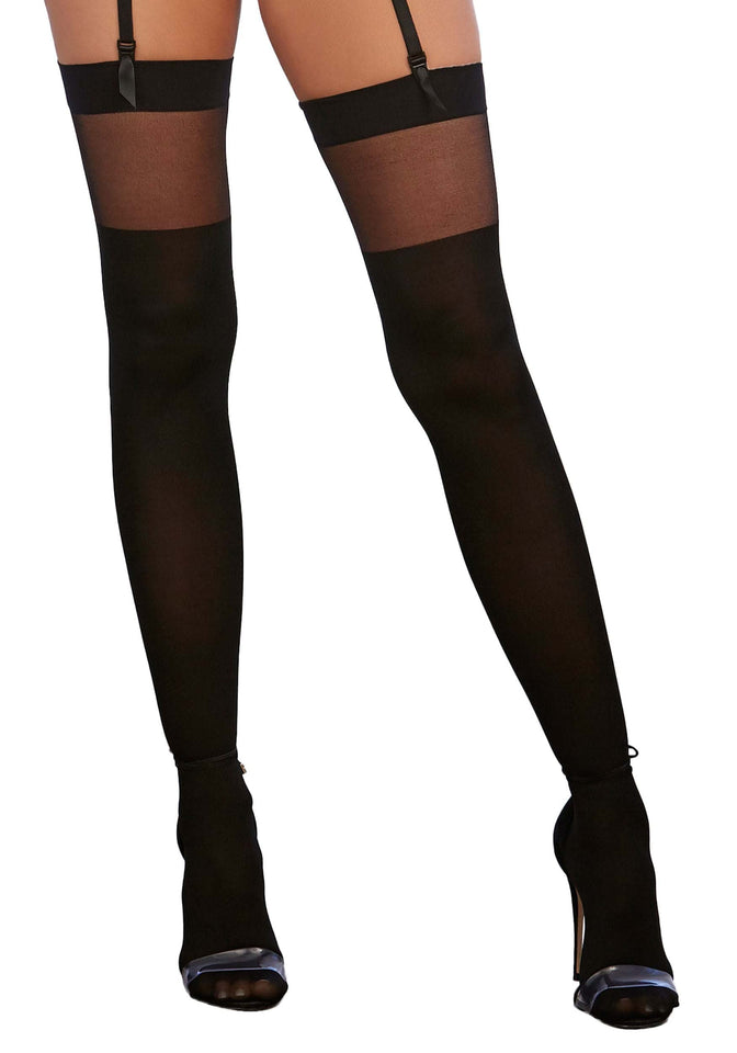 Dg Thigh High W/ Lace-Up Detail Blk Os