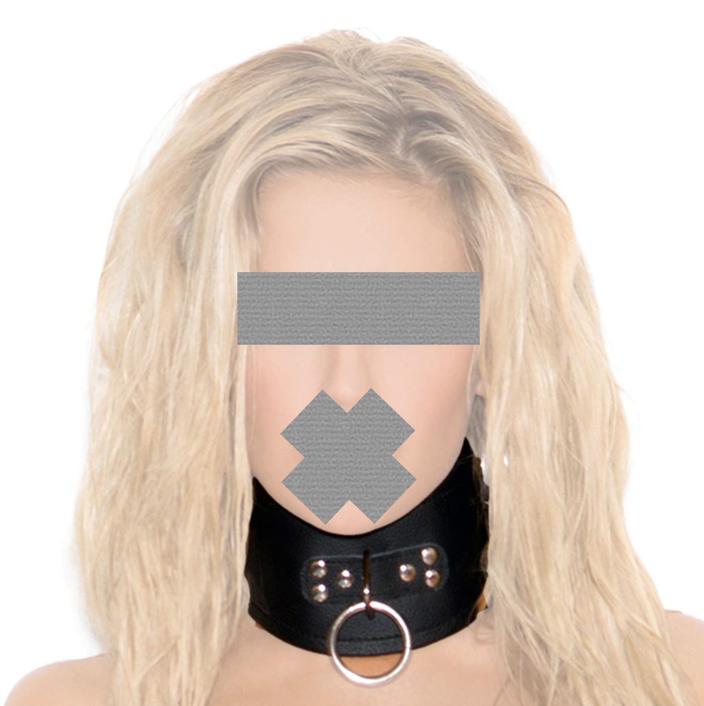 Leather Choker Bondage Fetish Roleplay Collar With O Ring, One Size, Black