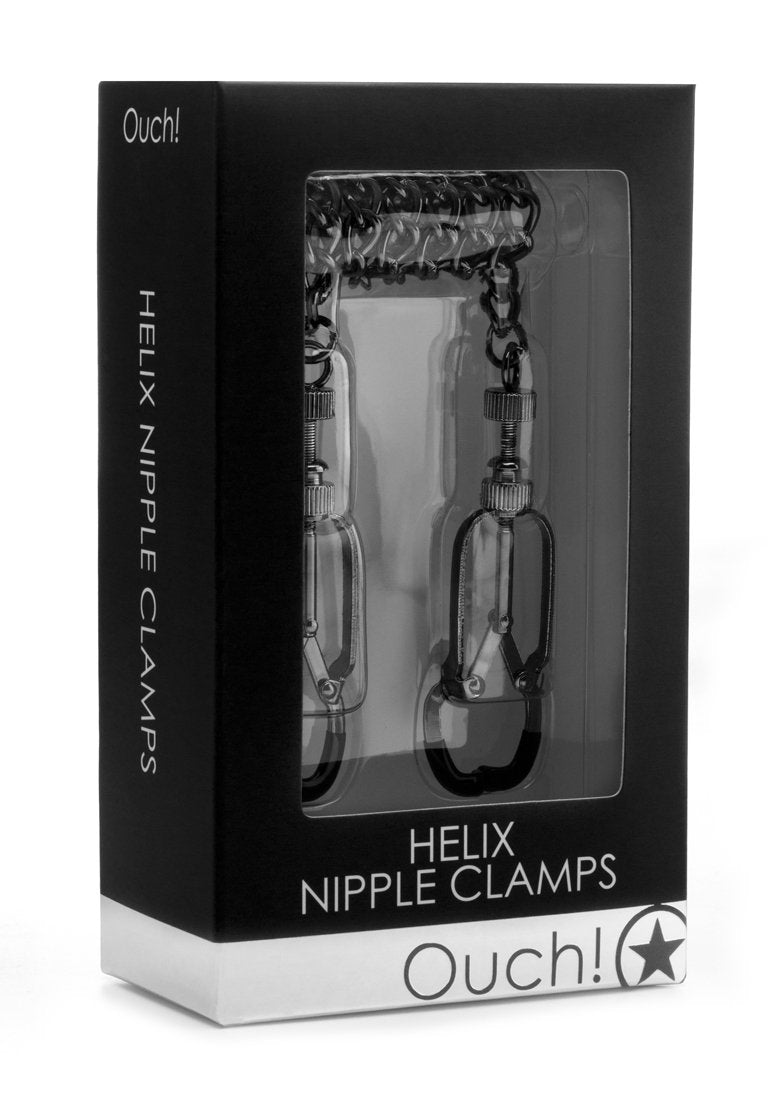 Ouch! By Shots America - Helix Nipple Clamps - Black