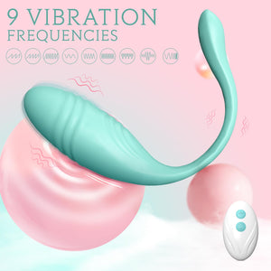 Thrusting Egg Vibrator, Mute Remote Control Vibrator with 9 Thrusting & Vibrating Modes, Couple Vibrator Thrusting Dildo for Wom