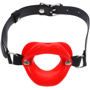 GALPADA Open Mouth Gag Ball Gag Red Lips Bdsm Toys Adjustable Strap Adult Toys