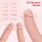 Harness Strap-On Vibration Realistic Dildos - Adjustable Strapless Strap-On Dildos with 10 Modes & 3 Dildos Silicone Anal G-spot