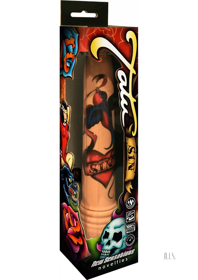 Ns Novelties Tatu Sin Vibrator With Original Tattoo Art Design Waterproof