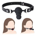 BDSM Ball Gag Sex Play, Bondage Gags & Muzzle with Beads, Silicone Mouth Gag with Removable Leather Straps, Sex Gag Face Dildo K