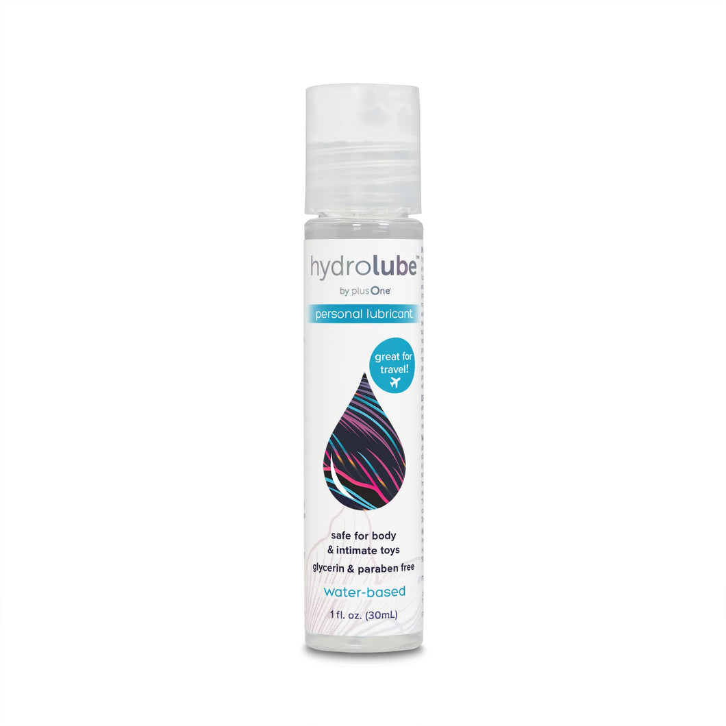 plusOne Hydrolube Personal Lubricant, Gentle, Non-Greasy, Water-Based Sex Toy Lube for Solo and Partner Play, Condom Friendly, 1