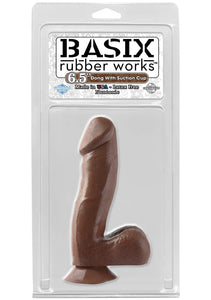 Pipedream Basix 6.5-Inch Suction Cup Dong, Brown
