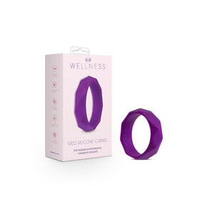 Blush Wellness Geo C Ring - Puria Platinum Silicone Cock Ring - Pliable 1.75 Width - Ultrasilk Smooth Erection & Girth Enhancing