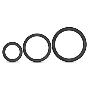 Performance - 3 Pack Male Enhancement Silicone Penis Cock Ring Erection Enhancing C-Rings Set - 3 Sizes