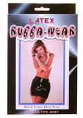 Rubba Wear Black Latex Mini Skirt, Black, One Size