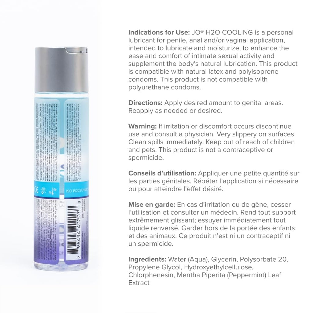 Jo H2O Lubricant - Cooling (4 Oz)