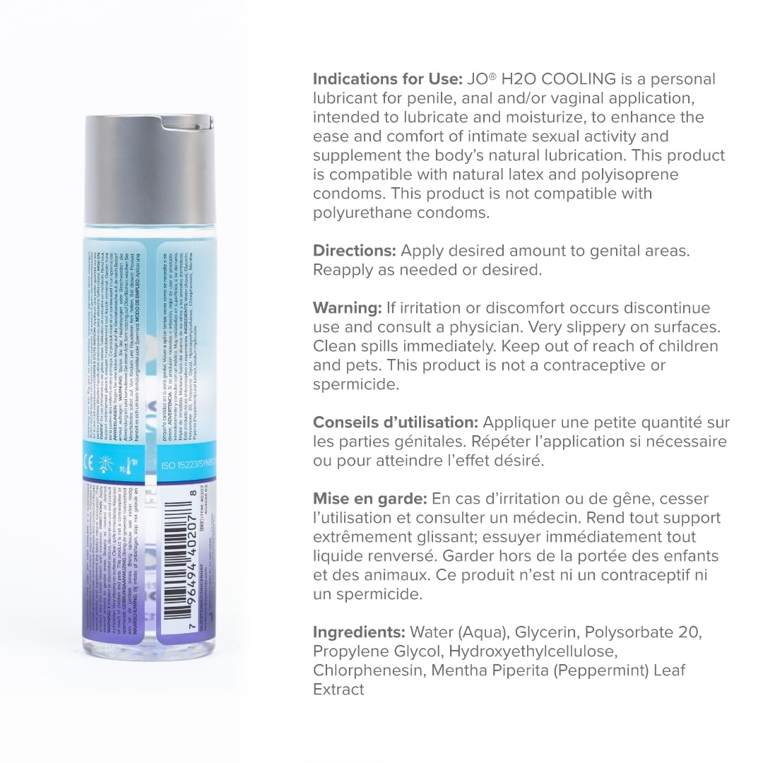 Jo H2O Lubricant - Cooling (4 Oz)