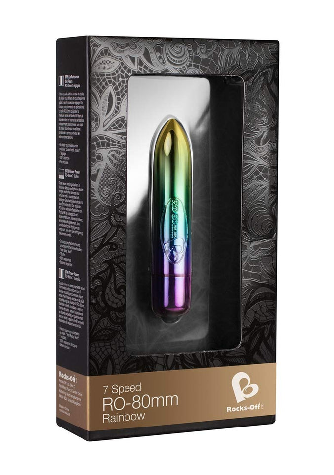 Rocks Off Ro-80Mm 7 Speed Rainbow Bullet Vibrator