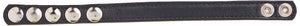 M2M Cock Ring Leather 5 Snaps Black