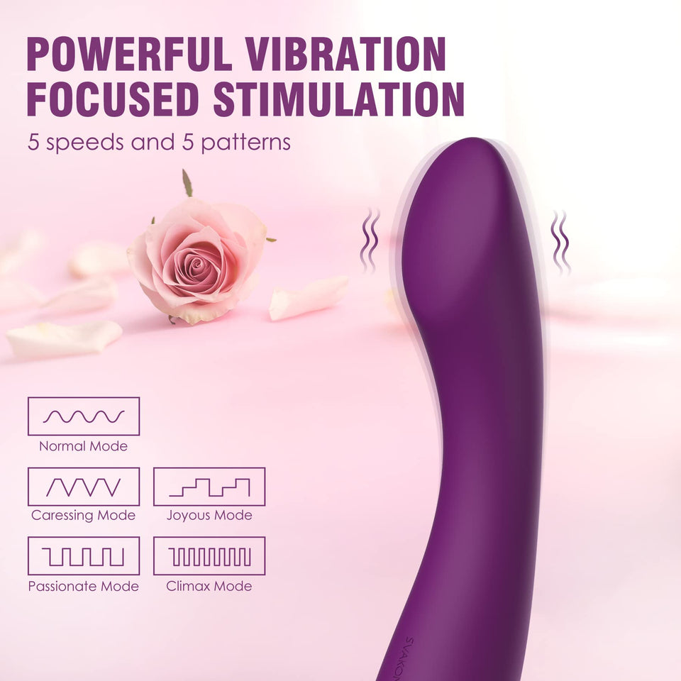 Gspot Vibrator Dildo Sex Toys - SVAKOM Female Vibrating Dildos Clitoral Stimulator Personal Massager Adult Toy with 5 * 5 Vibrat
