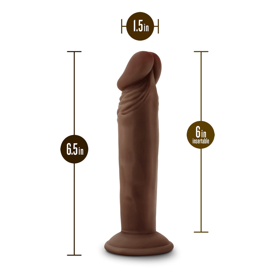 Dr. Skin Plus 6In Posable Dildo Chocolat