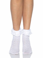 Crochet Heart Lace Top Anklet