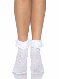 Crochet Heart Lace Top Anklet