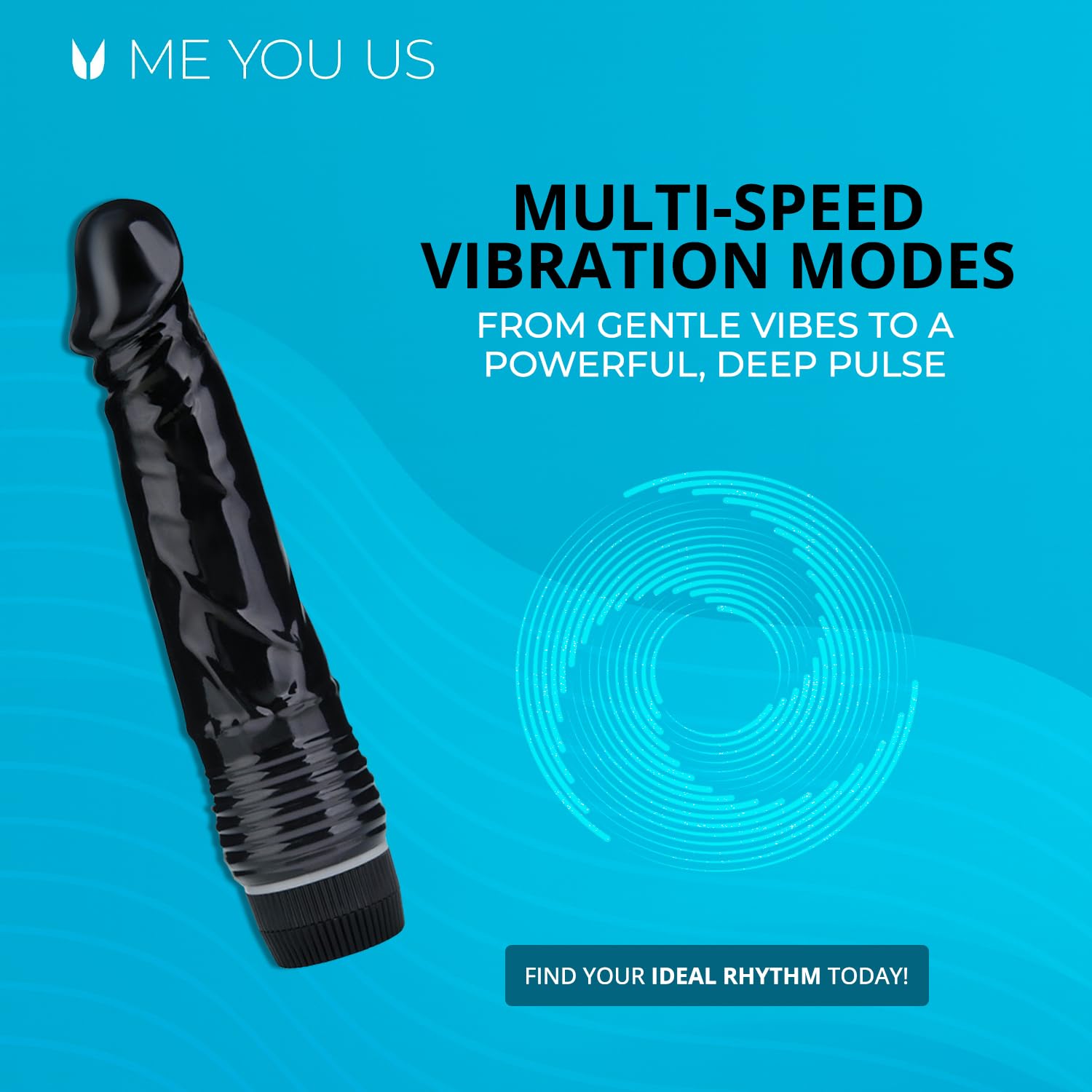 Me You Us Titan Realistic Vibrator Black