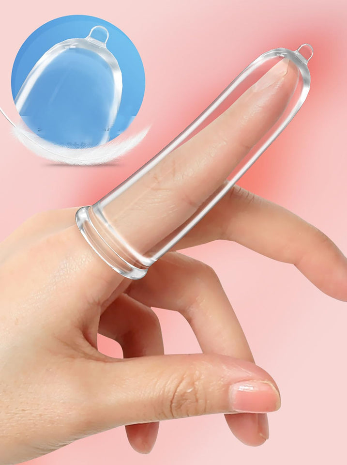 4 PCS Silicone Finger Condoms Finger Sex Toy BDSM Sexual Stimulation Device G-Spot Vagina Anus Stimulate Masturbation Rubber Fin