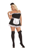 Elegant Moments Sexy Maid Costume, Black, 1X/2X
