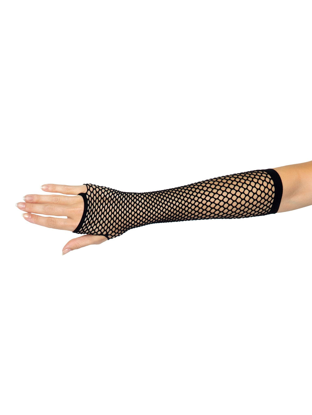 Triangle net fingerless gloves
