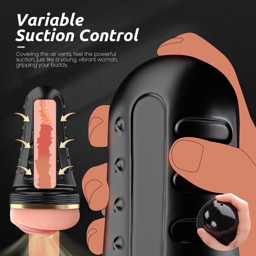 Male Masturbator,Kingdemer Realistic Pocket Pussy Vagina Textured with 7.5in Depth Lifelike Soft and Fleshy Texture,Penis Traini