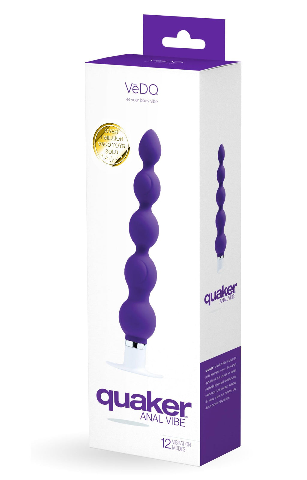 Vedo Quaker Anal Vibe, Indigo Into You