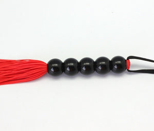 Rubber Sex Flogger Whip - SMspade Beginners Super Soft 15 Inch Flogger Whip for Sex Adult (Red)