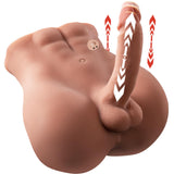 AUSLOVE Male Sex Doll for Women with 7.1in Telescoping Huge Dildo, 11.5LB Realistic Torso Sex Dolls for Men with Tight Anal, 2 i