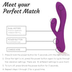Sweet Vibrations, The Perfect Match | Flexible Rabbit Vibrator, Sex Toy for Women & Couples, G Spot, and Clitoral Stimulator Vib