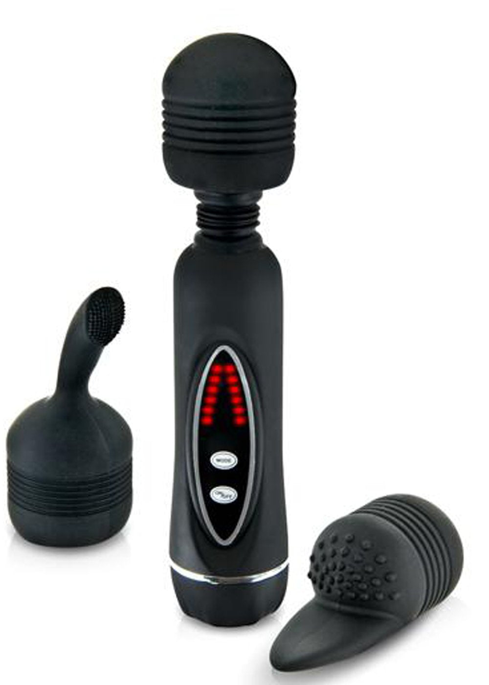 Pretty Love Power Wand With Attachments-Black