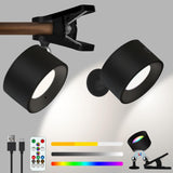 Adetu Led Wall Lights With Remote, Rgb Rechargeable Wall Mounted Sconces, 3 Color Temperatures & Dimmable, Battery Powered Light