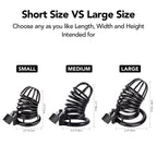 Male Cock Cage Chastity Device - UTIMI Iron Chastity Cock Cage Device with 3 Active Sizes Rings Adult Sex Toy for Men Penis Exer