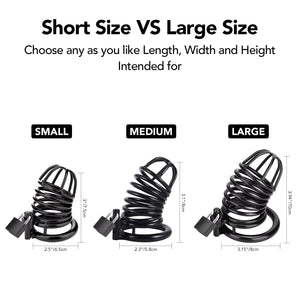 Male Cock Cage Chastity Device - UTIMI Iron Chastity Cock Cage Device with 3 Active Sizes Rings Adult Sex Toy for Men Penis Exer