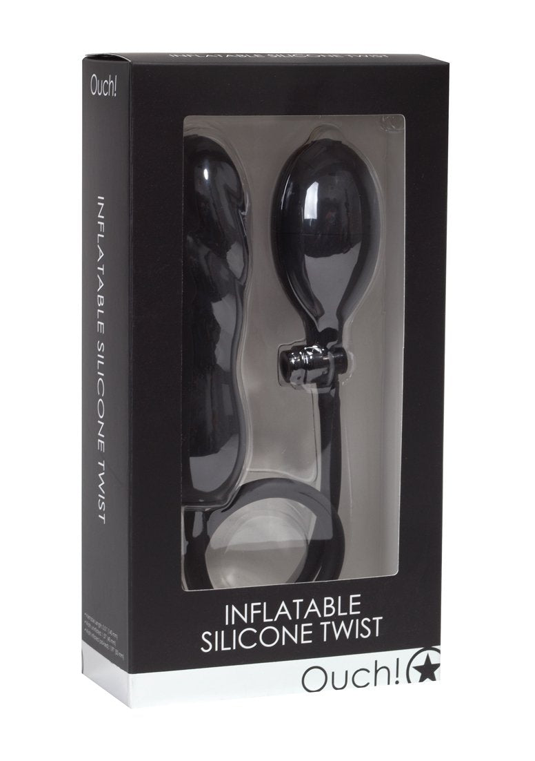 Ouch! By Shots America - Inflatable Silicone Twist - Black