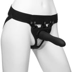 Body Ext Hollow Lrg Strap-On 2pc Set Blk