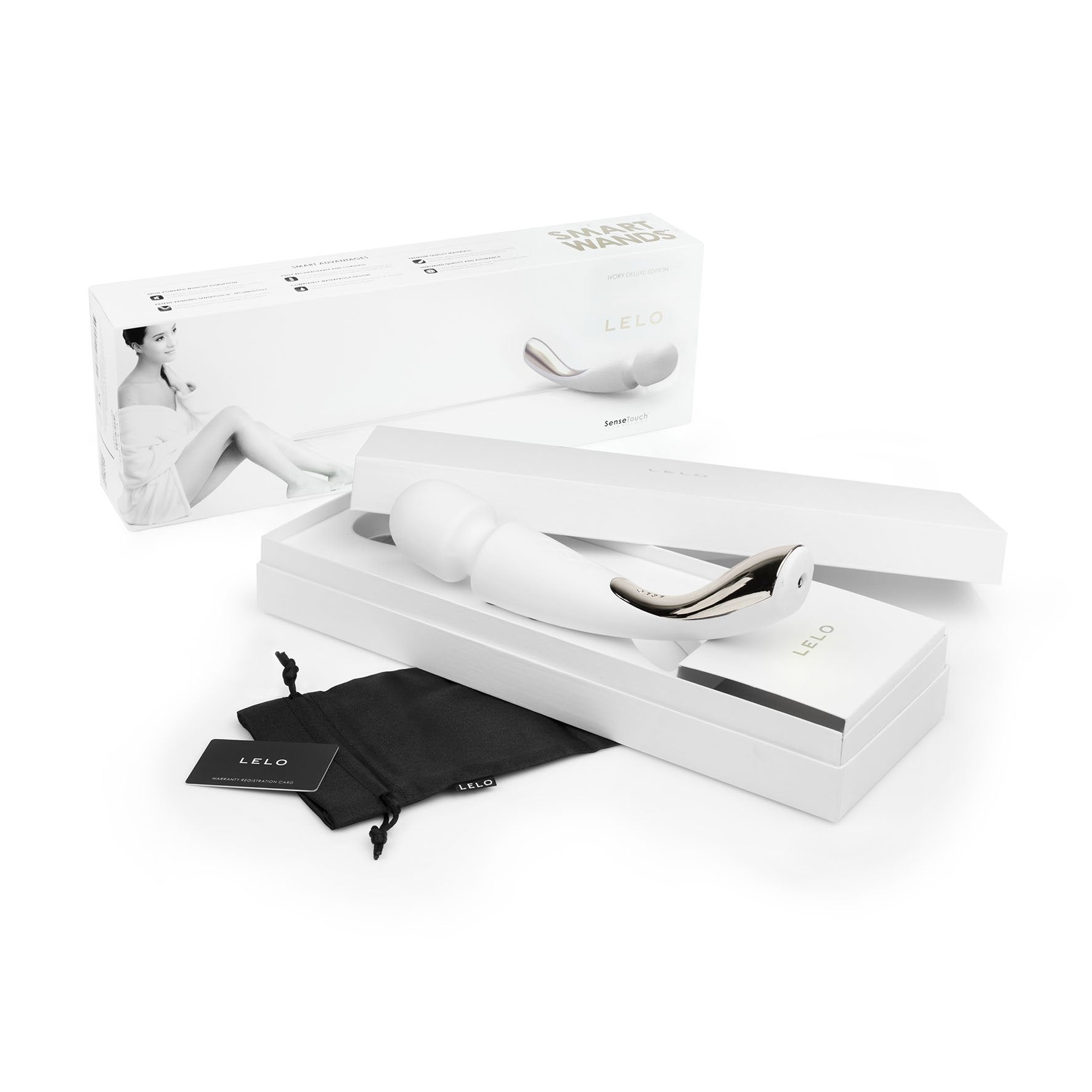 Lelo Smart Wand Cordless Body Massager, Large Size, Ivory, Powerful Rechargeable Vibrator To Massage You From Head To Toe