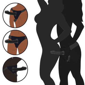 Strap On Dildo Wearable Kit - Sex Harness with 2 Removeable Dildo Realistic Penis for Female Masturbation SM Adult Sex Toys for