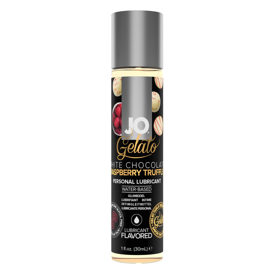 System Jo Gelato White Chocolate Raspberry Truffle Water Based Lube 1 Ounce