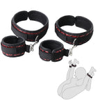BDSM Restraints Wrist & Thigh Cuffs Sex Bondage, SM Adult Toys for Women with Adjustable Leg Straps Handcuffs for Couple Beginne