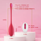 Bullet Dildo Vibrator Rose Sex Toy, Vibrators with Video App Remote Control, 9 Music Modes, Silicone Waterproof Magnetic Chargin
