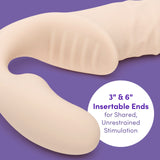 Lovehoney Lifelike Lover Luxe Strapless Strap On Dildo - Adjustable 9 Inch Realistic Dildo for Women - Smooth Soft to Touch Sili