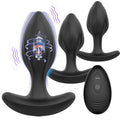 Anal Plug Butt Plug with Remote - 4Pcs Anal Sex Toys, Butt Plush, Remote Control Vibrator Plug Anal with 10 Vibration Modes, Adu