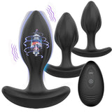 Anal Plug Butt Plug with Remote - 4Pcs Anal Sex Toys, Butt Plush, Remote Control Vibrator Plug Anal with 10 Vibration Modes, Adu