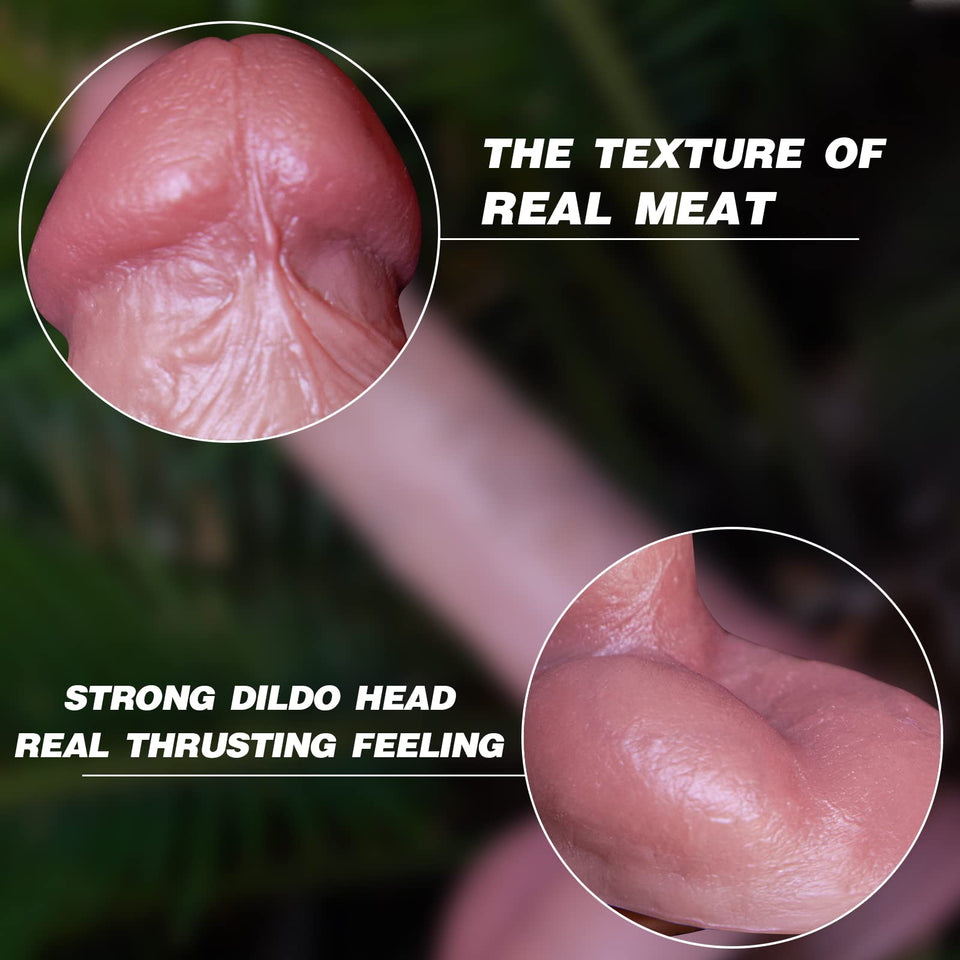7.55 Inch Long Realistic Dildos with Suction Cup, Reproduction Real Dildo, Lifelike Slim Soft Silicone Dildo, Realistic Penis fo