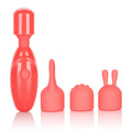 Calexotics Rechargeable Massager Kit, Powerful 3-Speeds Vibrator With 3 Silicone Pleasure Tips Orange Se-0062-60-2